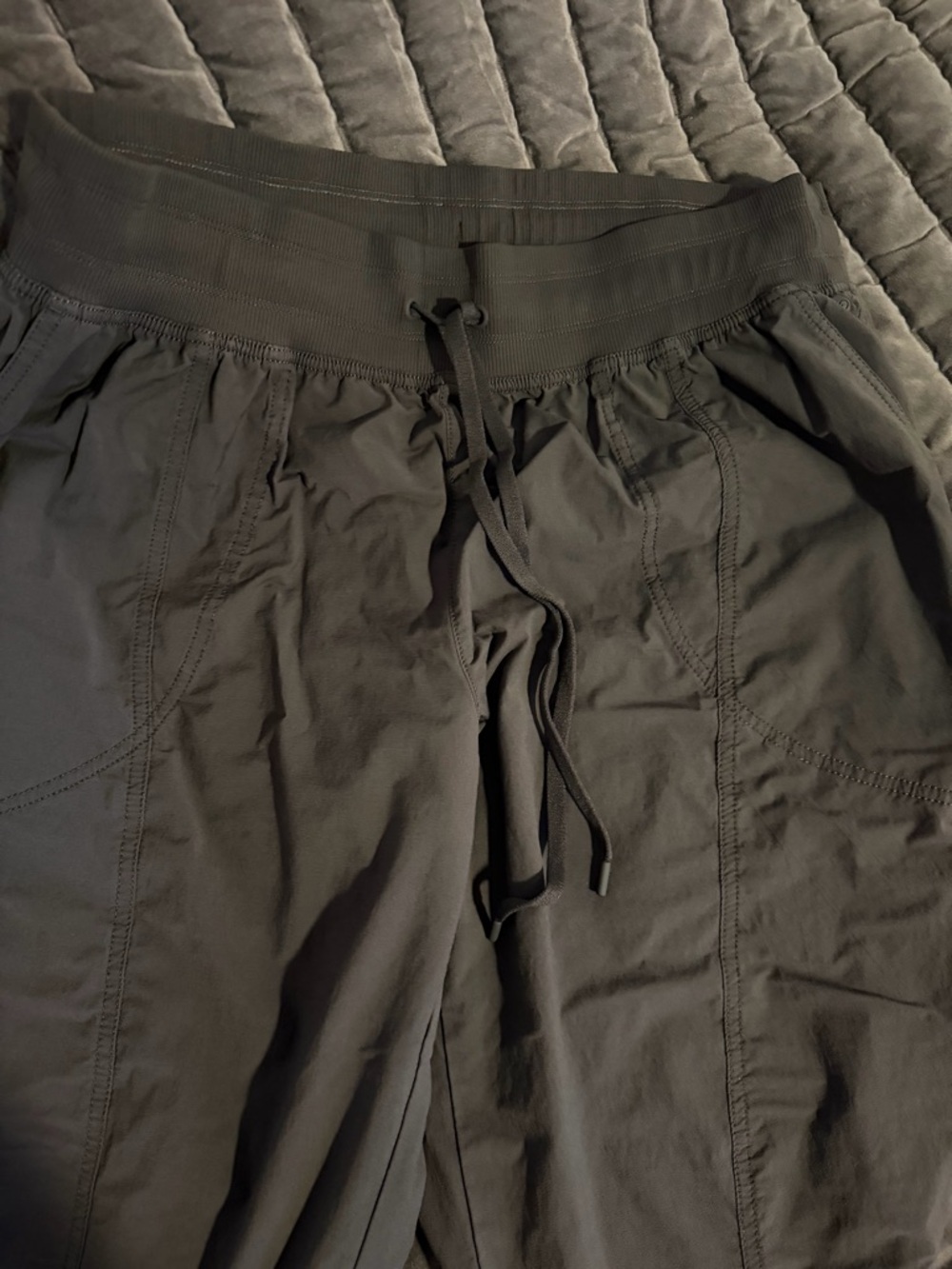 Women's Black Drawstring Jogger Track Pants